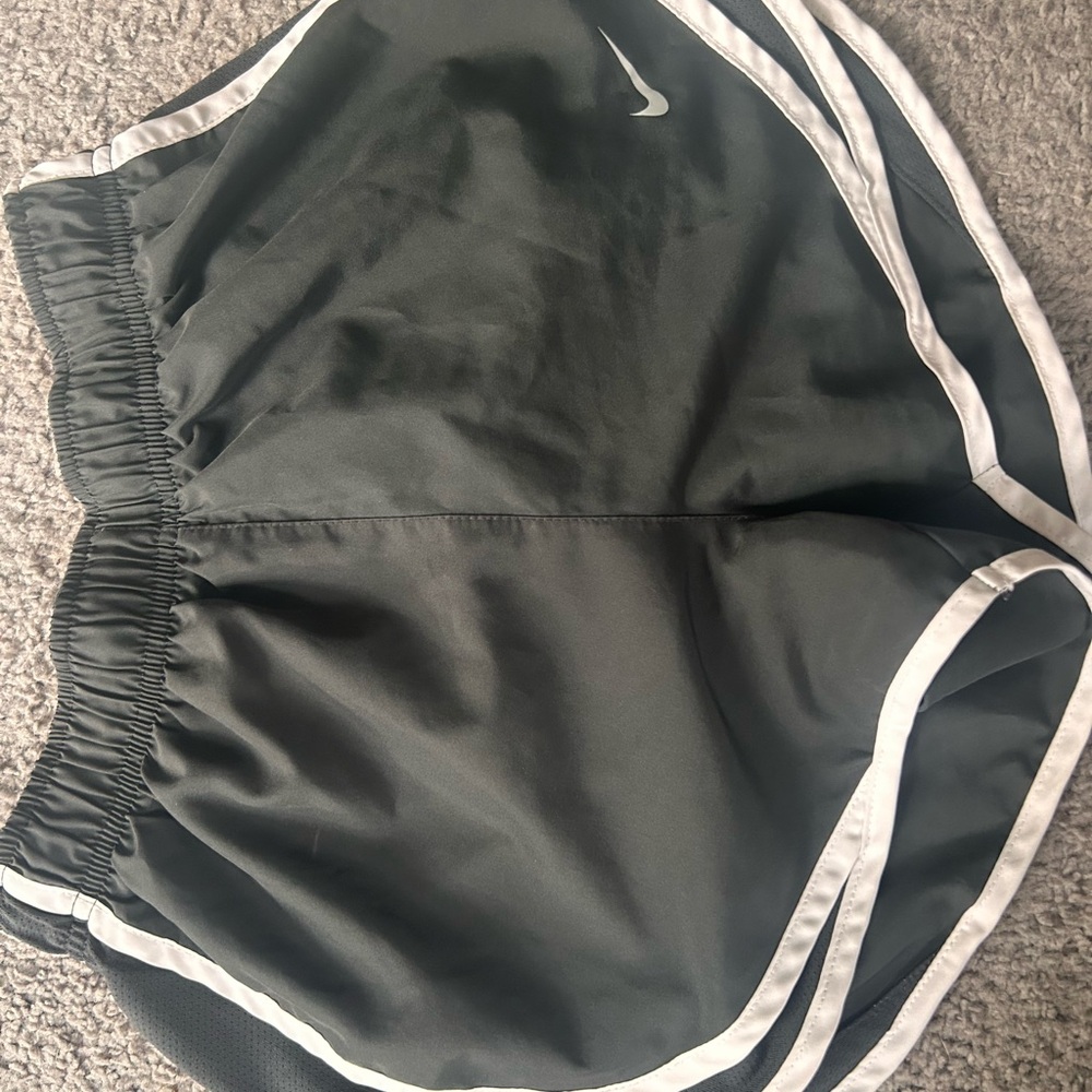 Nike Women's Black and White Athletic Shorts